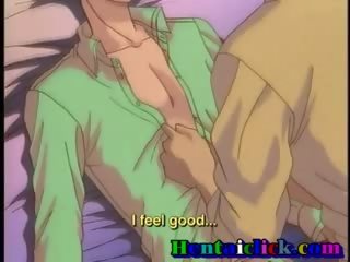 Málo anime homosexuální twink dostane taken od za