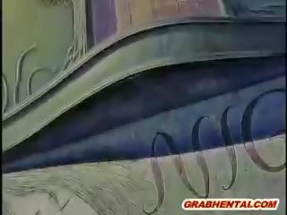 Hentai picsa gangbanged által gettó anime